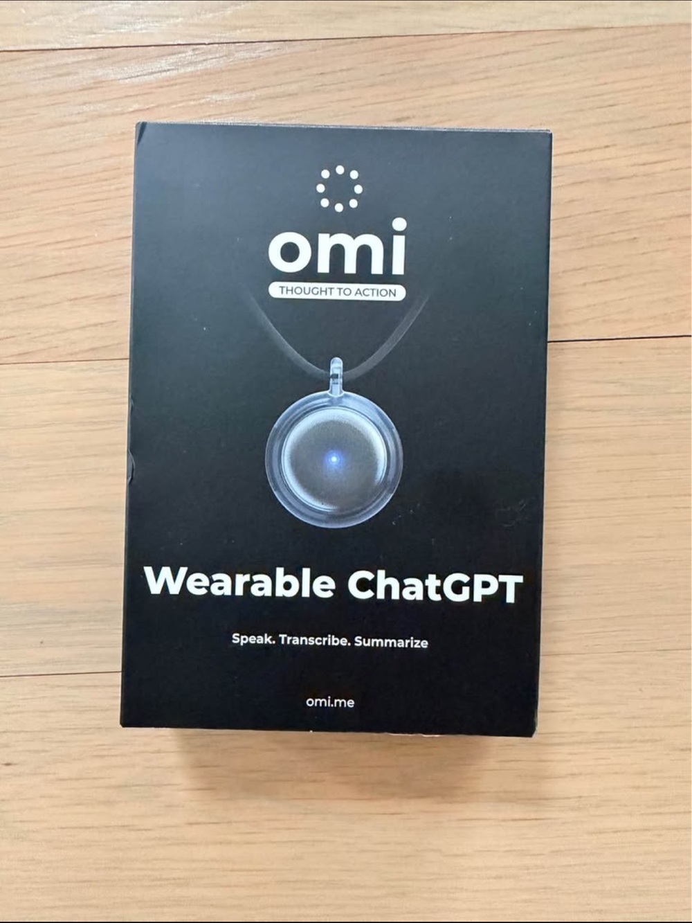 New in Box - Omi - Wearable ChatGPT Smart Pendant - Black